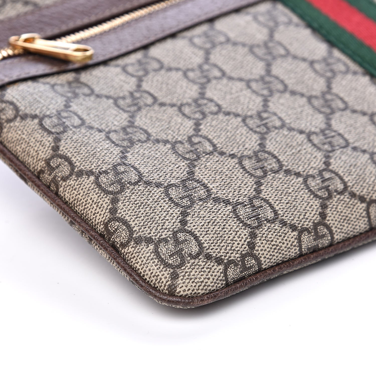 Gucci GG Supreme Monogram Large Ophidia Pouch Clutch Brown 8 of 12