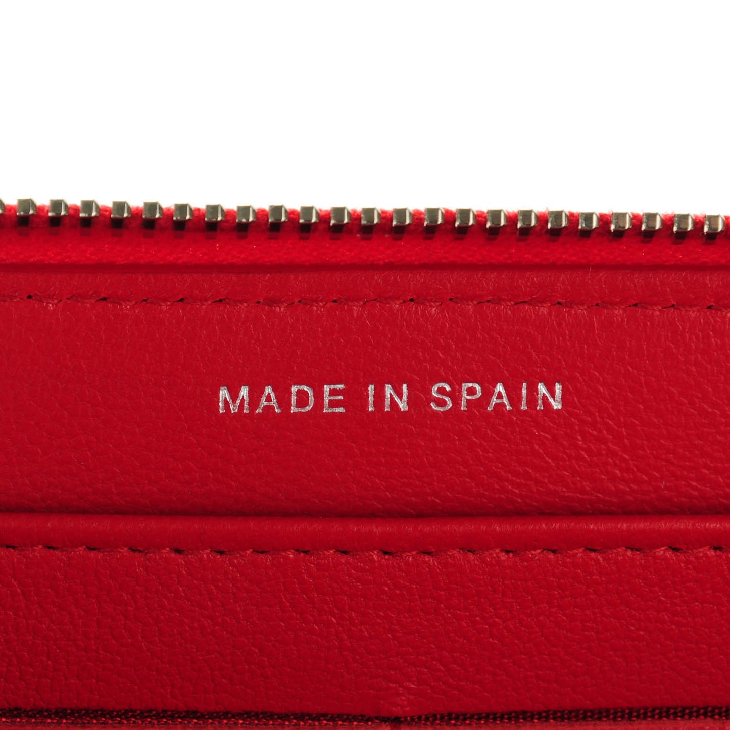 Patent Quilted Coco Boy Zip Around Wallet Red