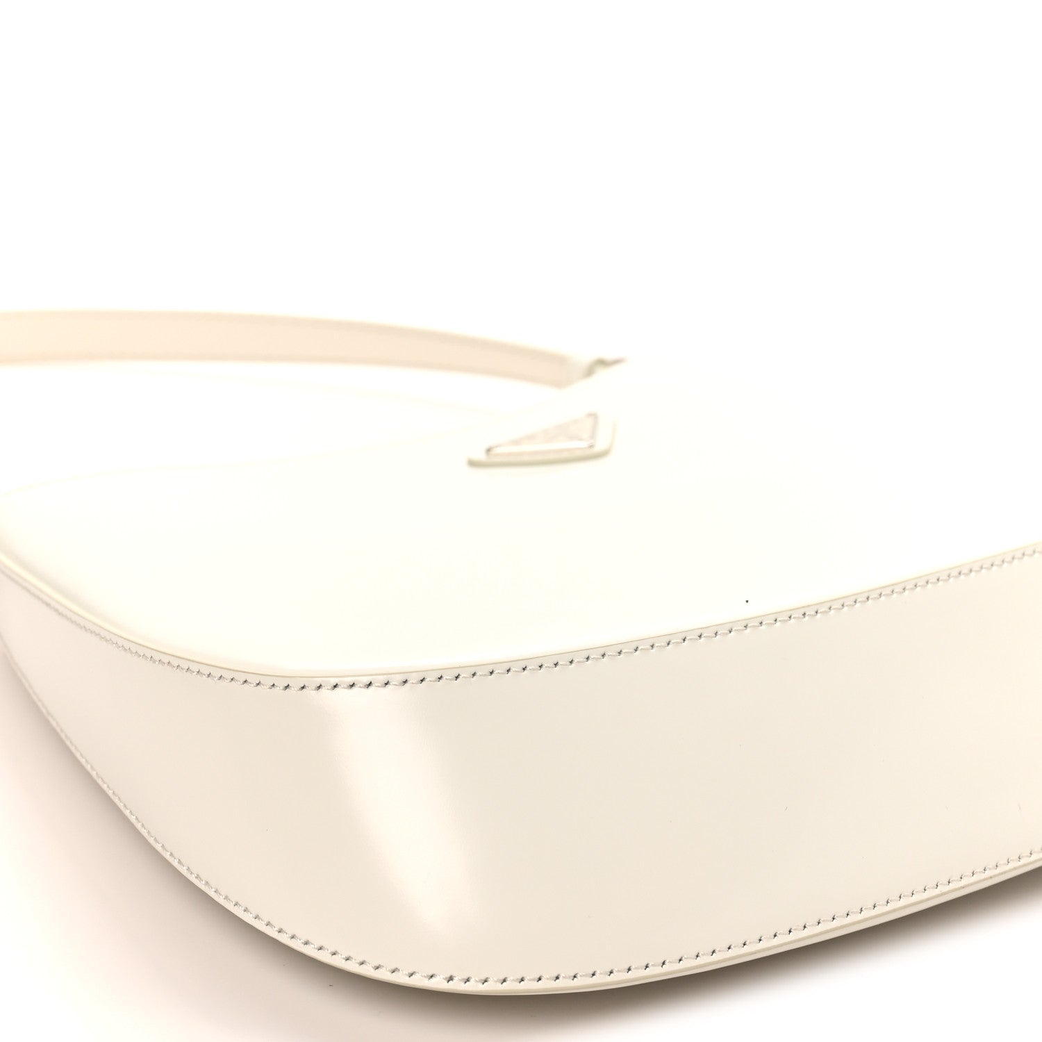 Prada Spazzolato Cleo Shoulder Bag White 8 of 9