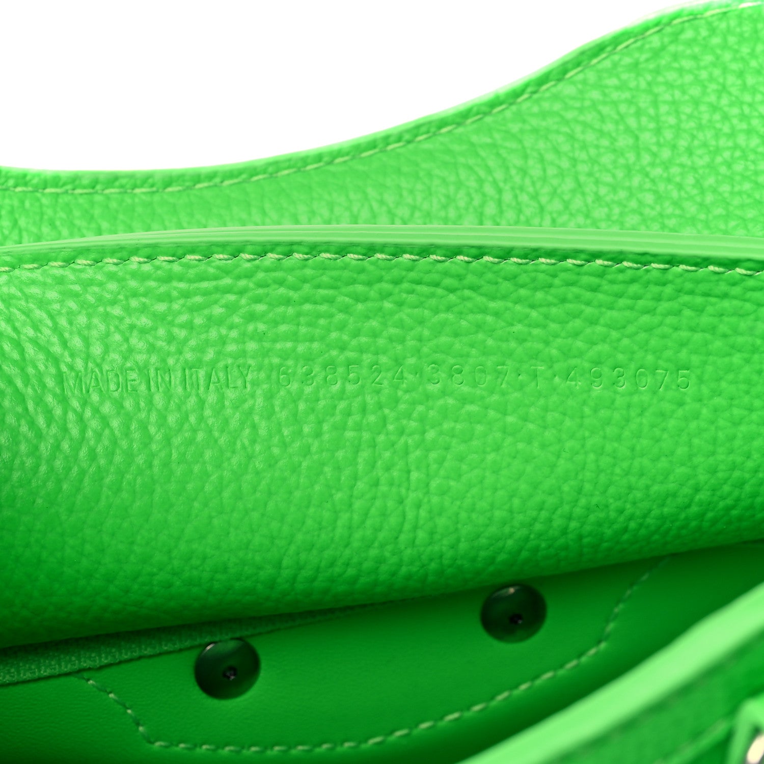 Balenciaga Grained Calfskin Neo Classic Silver Hardware Nano City Fluo Green 7 of 10