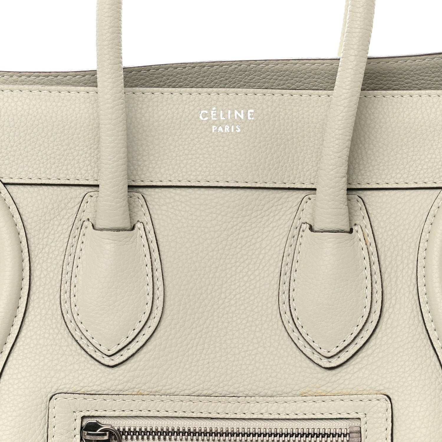 Celine Drummed Calfskin Micro Luggage Lune 7 of 12