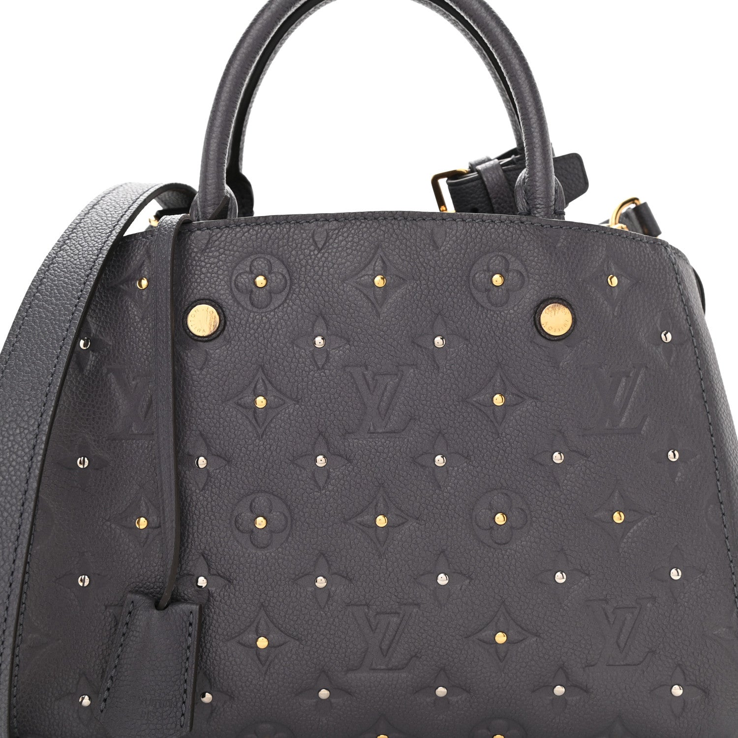 Louis Vuitton Empreinte Studded Montaigne BB Gris Silver 8 of 10
