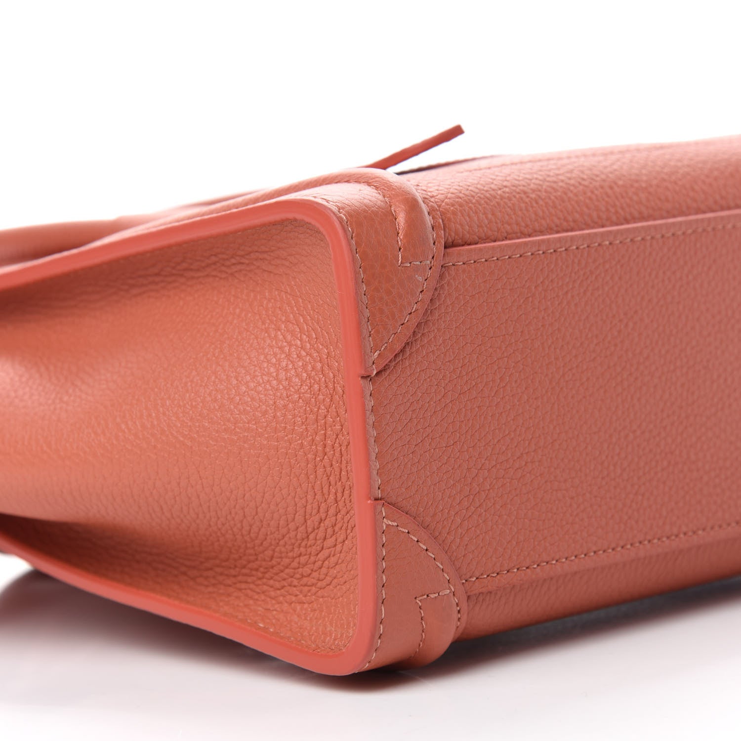 Celine Drummed Calfskin Nano Luggage Lychee 6 of 10