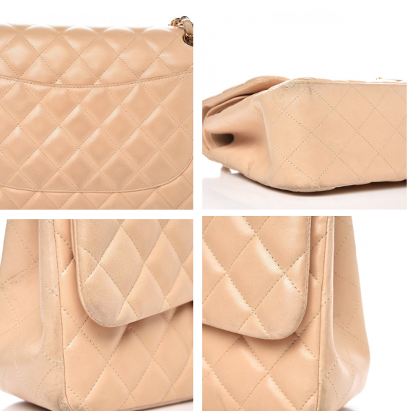 Chanel Lambskin Quilted Jumbo Double Flap Bag Beige 10 of 10