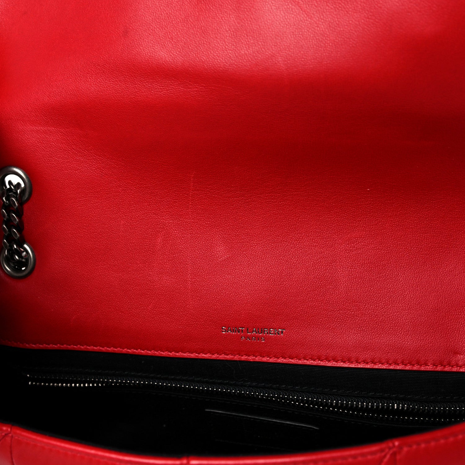 Saint Laurent Lambskin Patchwork Monogram Medium Jamie Red 13 of 13