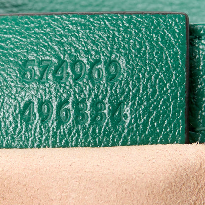Gucci Azalea Calfskin Enamel Matelasse Diagonal Super Mini Torchon GG Marmont Shoulder Bag New Shamarock Emerald 7 of 11