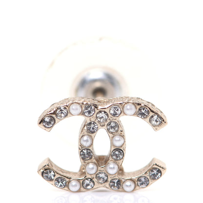 Chanel Pearl Crystal CC Earrings Gold 5 of 7