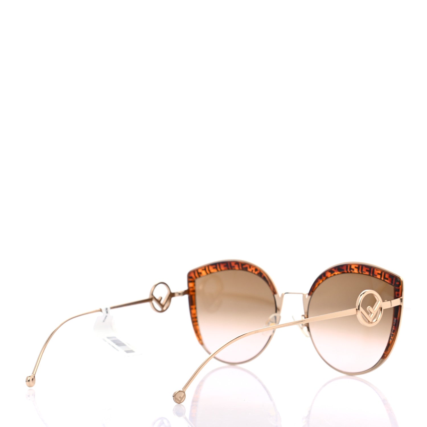 Fendi Metal Acetate F is Fendi FF Cat Eye Sunglasses FF 0290/S Gold 4 of 6