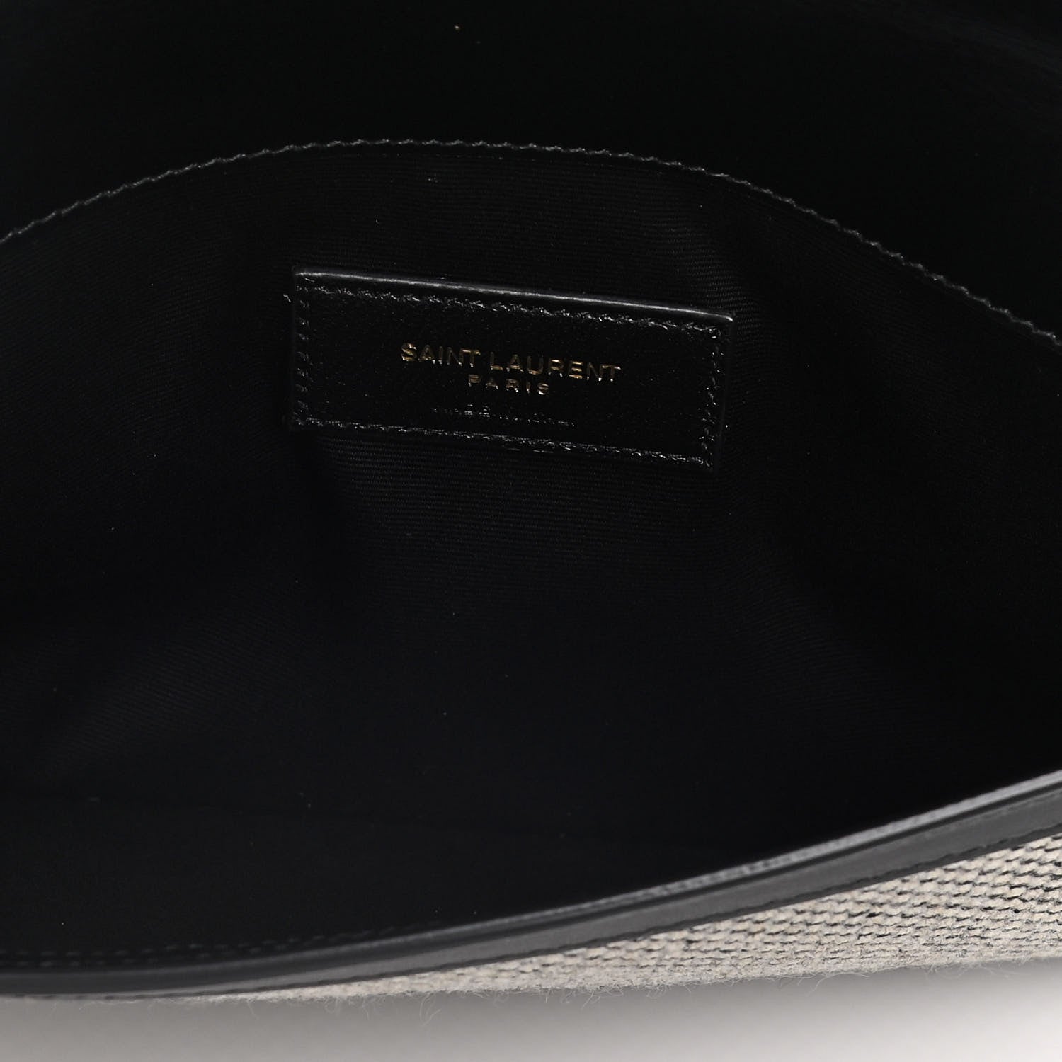 Saint Laurent Canvas Uptown Pouch Black White 7 of 10