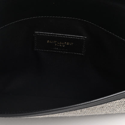 Saint Laurent Canvas Uptown Pouch Black White 7 of 10