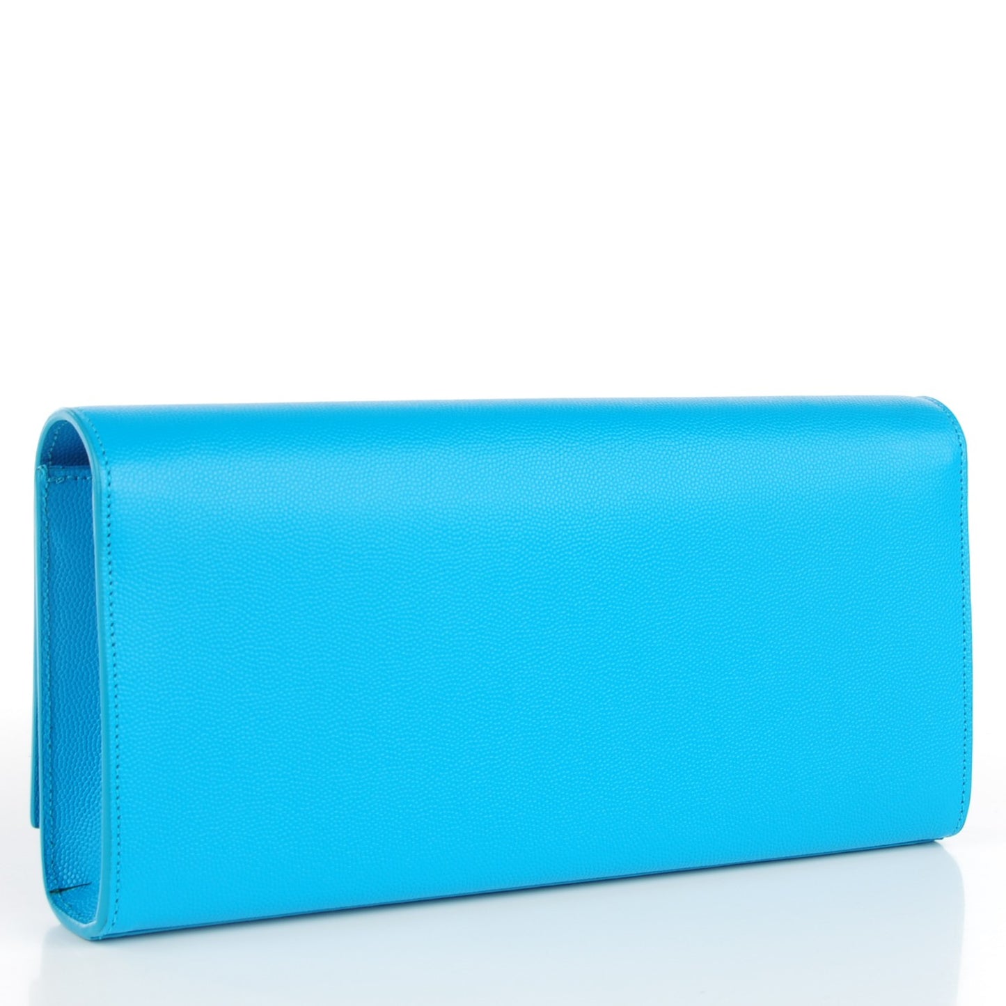 Grain De Poudre Classic Monogram Clutch Turquoise