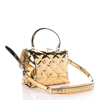 Valentino Garavani Metallic PVC Candystud Top Handle Bag Gold 3 of 11