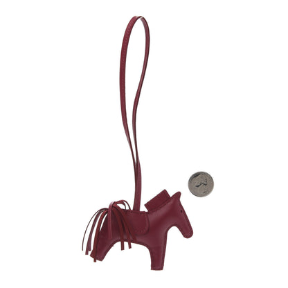 Hermes Milo Lambskin Grigri Rodeo Horse Bag Charm PM Rubis 2 of 5