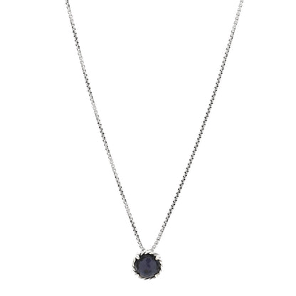 David Yurman Sterling Silver Black Orchid 8mm Petite Chatelaine Pendant Necklace 1 of 4