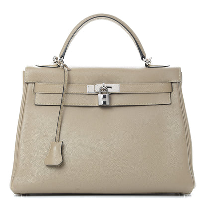 Hermes Togo Kelly Retourne 32 Gris Tourterelle 1 of 13
