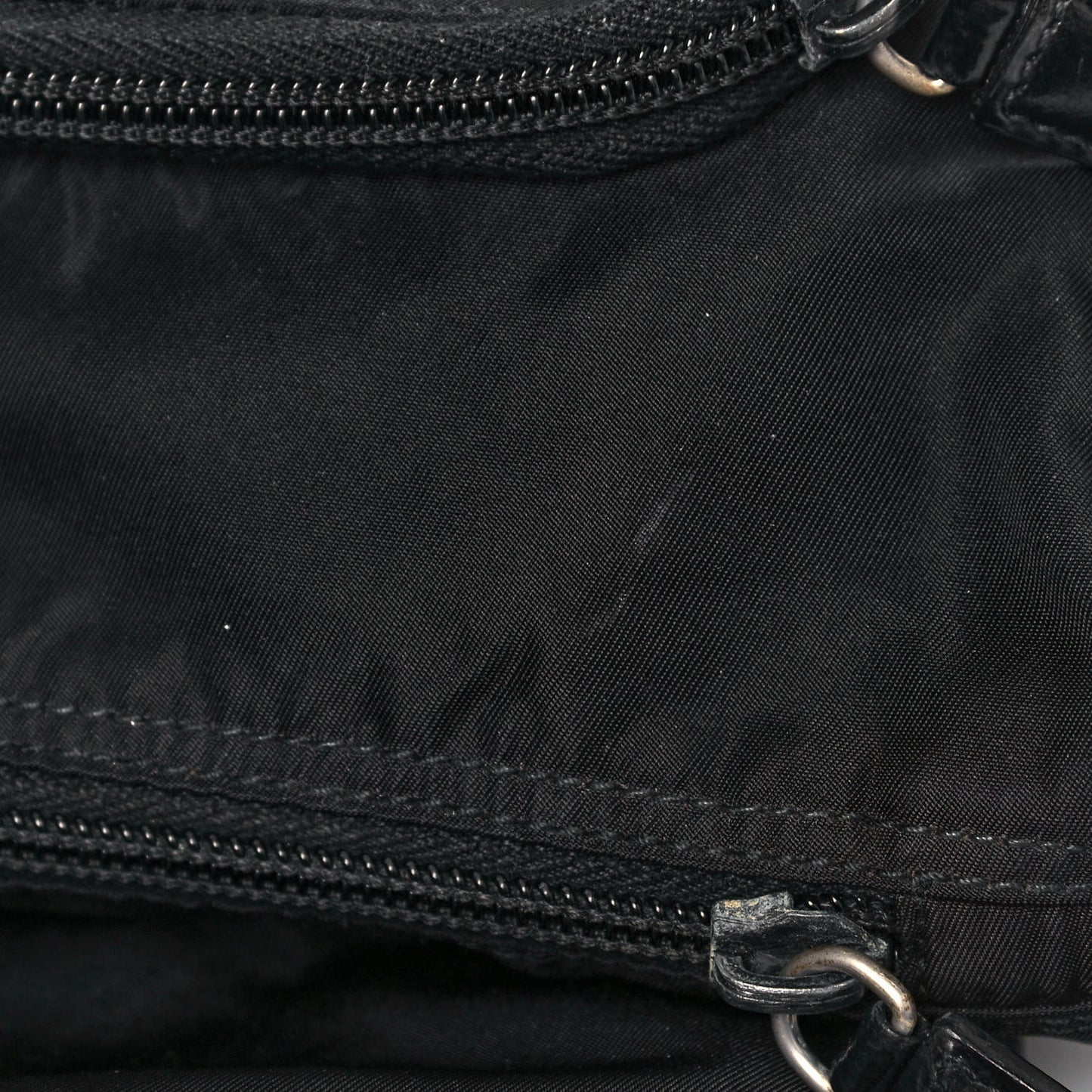 Tessuto Nylon Single Buckle Messenger Bag Black