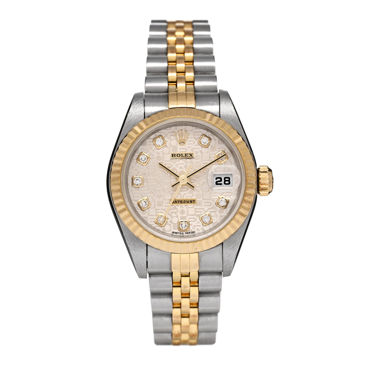 Stainless Steel 18K Yellow Gold Diamond 26mm Oyster Perpetual Datejust Watch Champagne Jubilee 79173