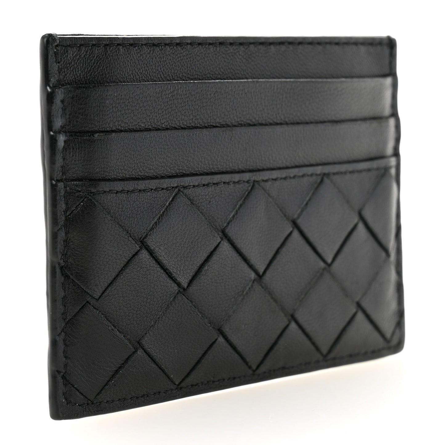 Nappa Intrecciato Card Holder Black