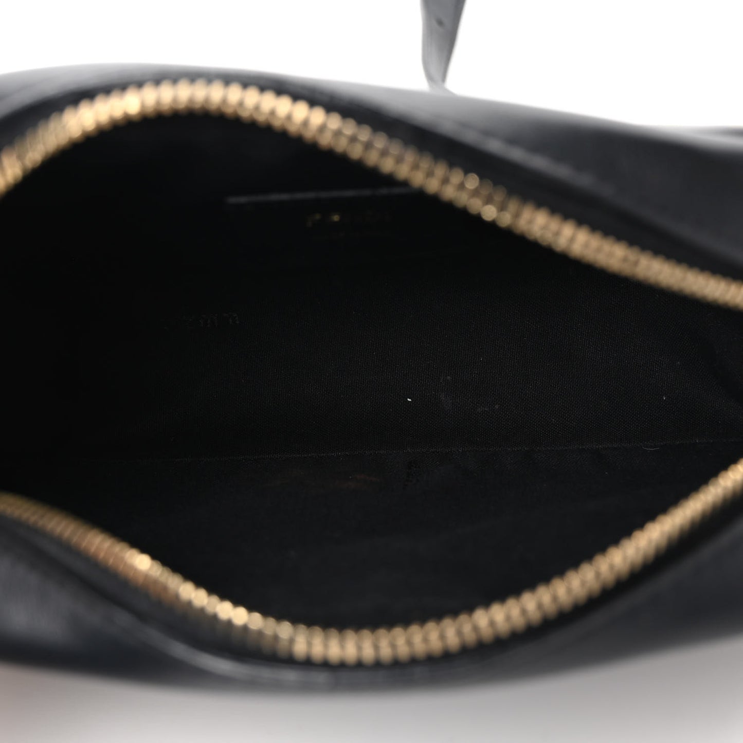 Glazed Fabric Vitello Century FF 1974 Stamp Patch Mini Camera Case Mogano Panna Black