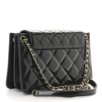 Chanel Patent Golden Class Accordion Flap Bag Dark Grey 3 of 10