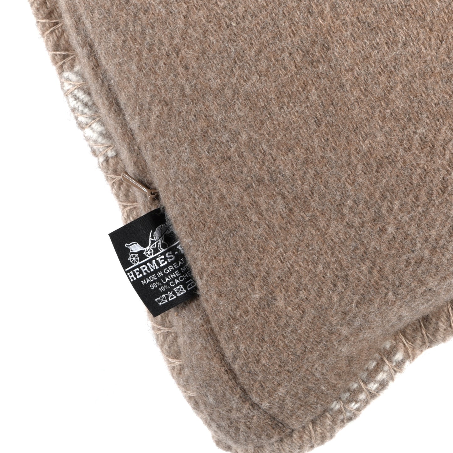 Wool Cashmere Avalon Paper Block Pillow Ecru Naturel