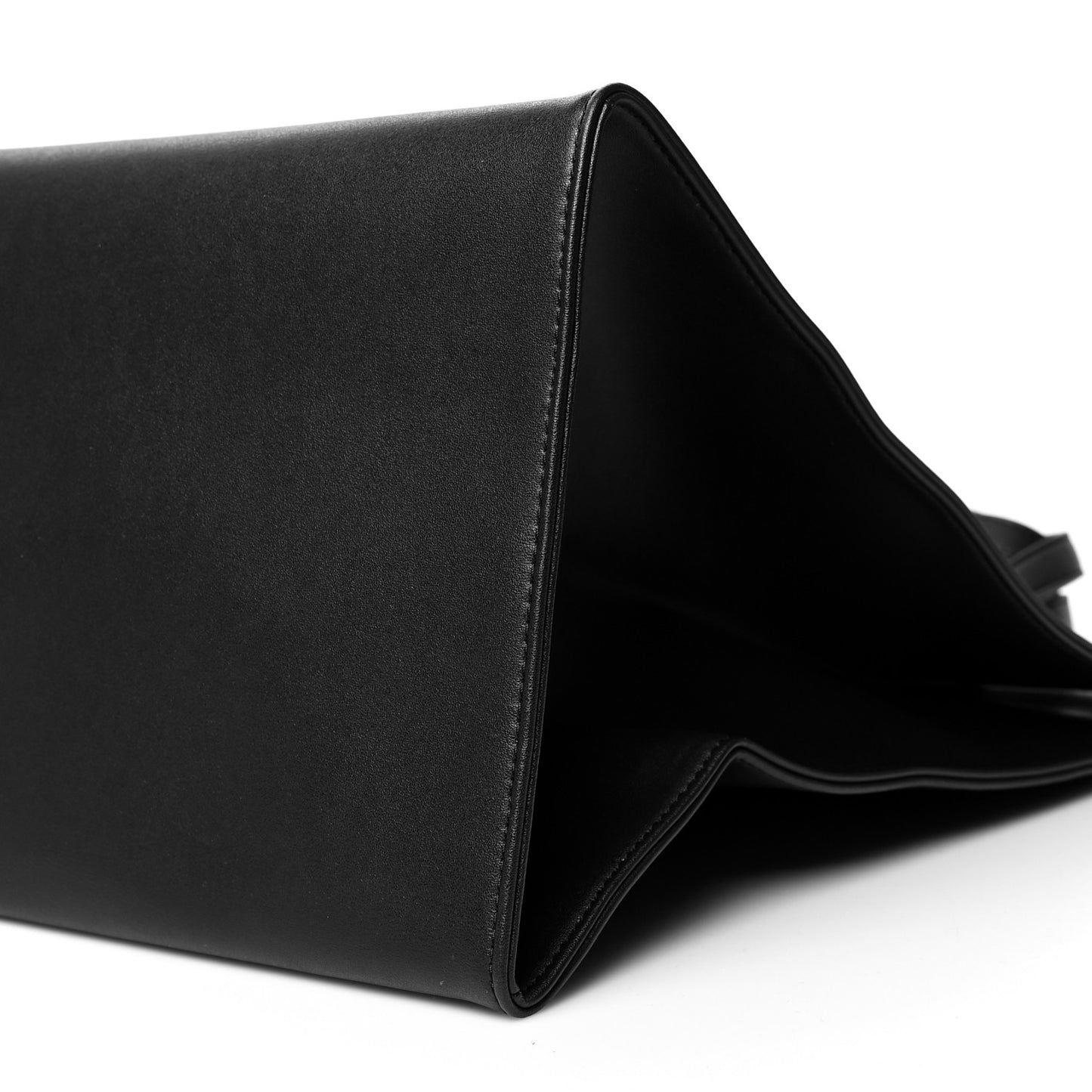 Vegan Leather Large Shopping Bag Black