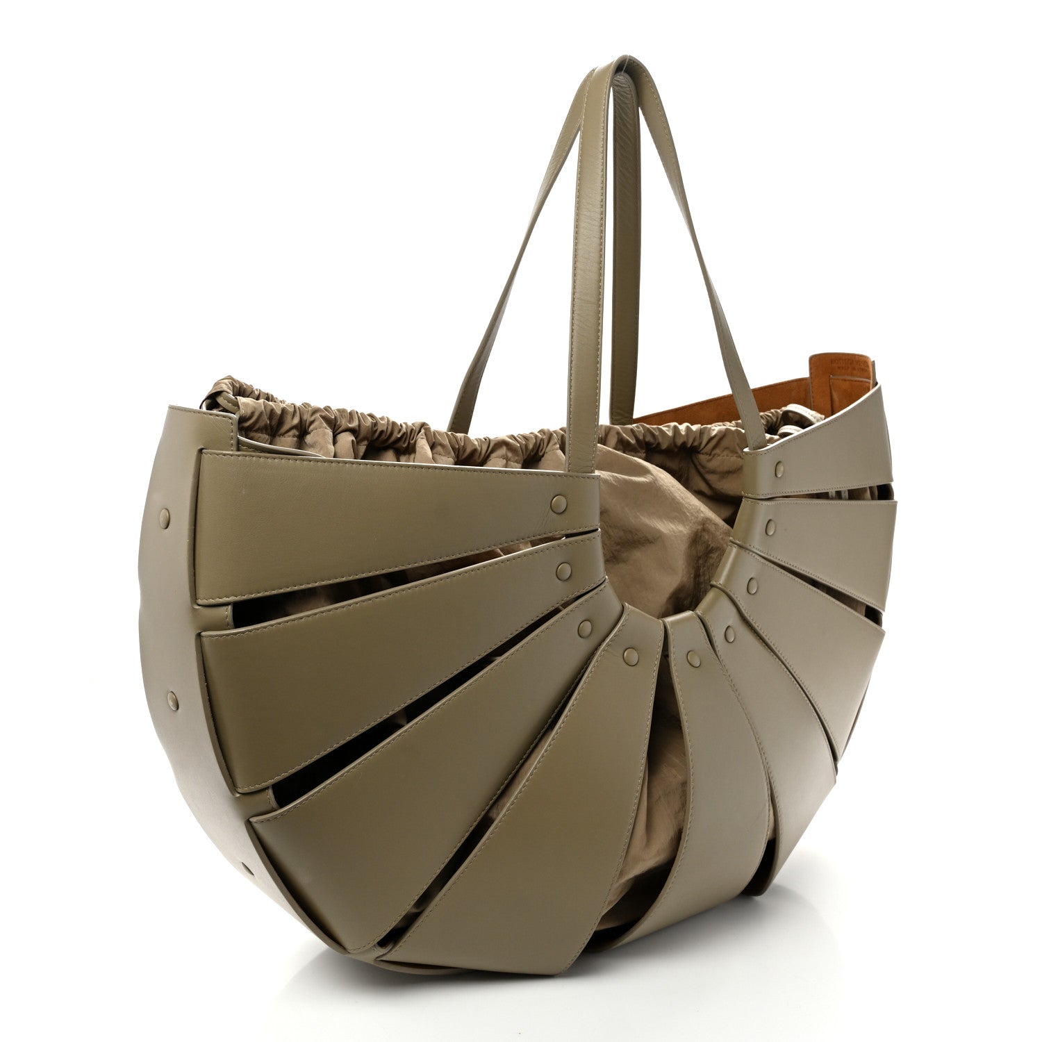 Bottega Veneta French Calfskin Large Shell Bag Taupe 2 of 8