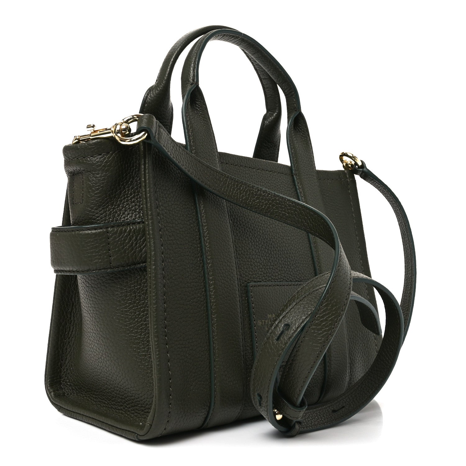 Marc Jacobs Grained Calfskin Small The Tote Bag Forest 3 of 10