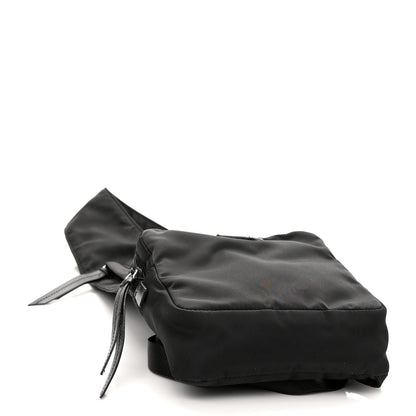 Prada Re-Nylon Logo Plaque Sling Backpack Black 3 of 8