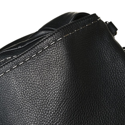Givenchy Grained Calfskin Metal Stitch Medium Pandora Pure Flap Bag Black 7 of 15