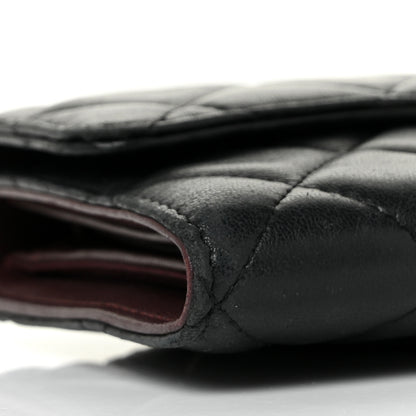 Chanel Lambskin Quilted Large Flap Wallet Black 7 of 9
