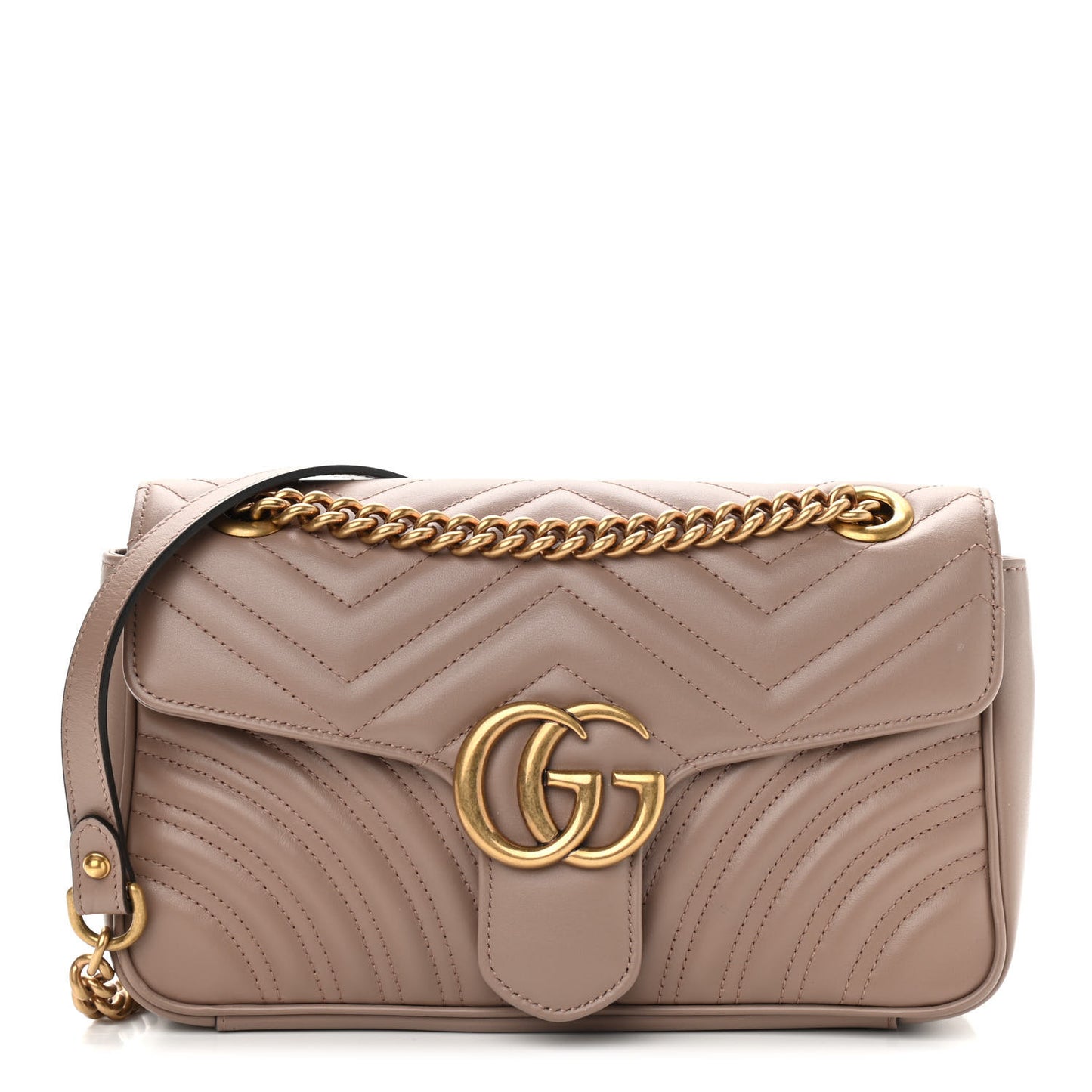 Calfskin Matelasse Small GG Marmont Shoulder Bag Porcelain Rose