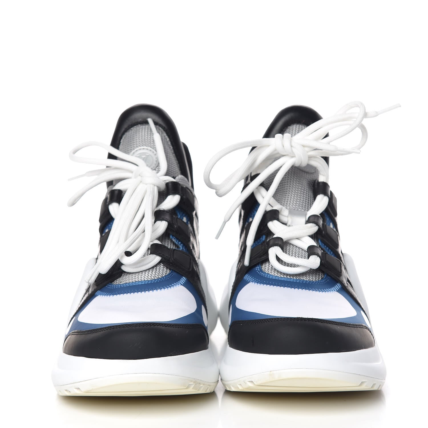 Louis Vuitton Calfskin Technical Nylon LV Archlight Sneakers 40 Blue Black Gris 2 of 16