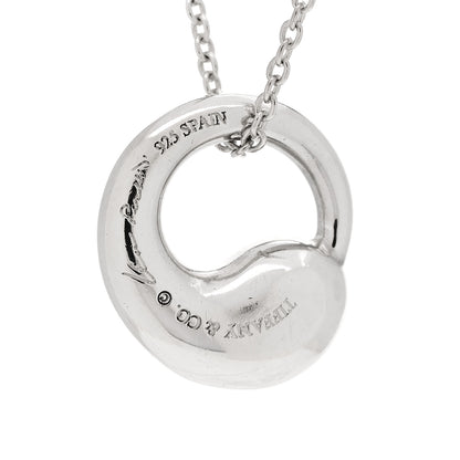 Tiffany Sterling Silver 12mm Elsa Peretti Eternal Circle Pendant Necklace 4 of 5