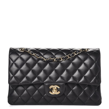 Chanel Lambskin Quilted Medium Double Flap Black 1 of 12