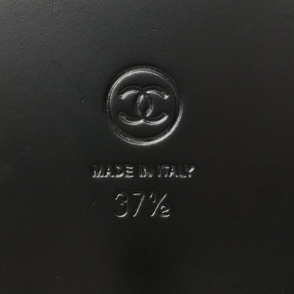 Chanel Sequin Knit Velcro Dad Sandals 37.5 Black 7 of 13