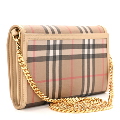 Burberry Vintage Check Hanna Crossbody Wallet On Chain Trench 3 of 12