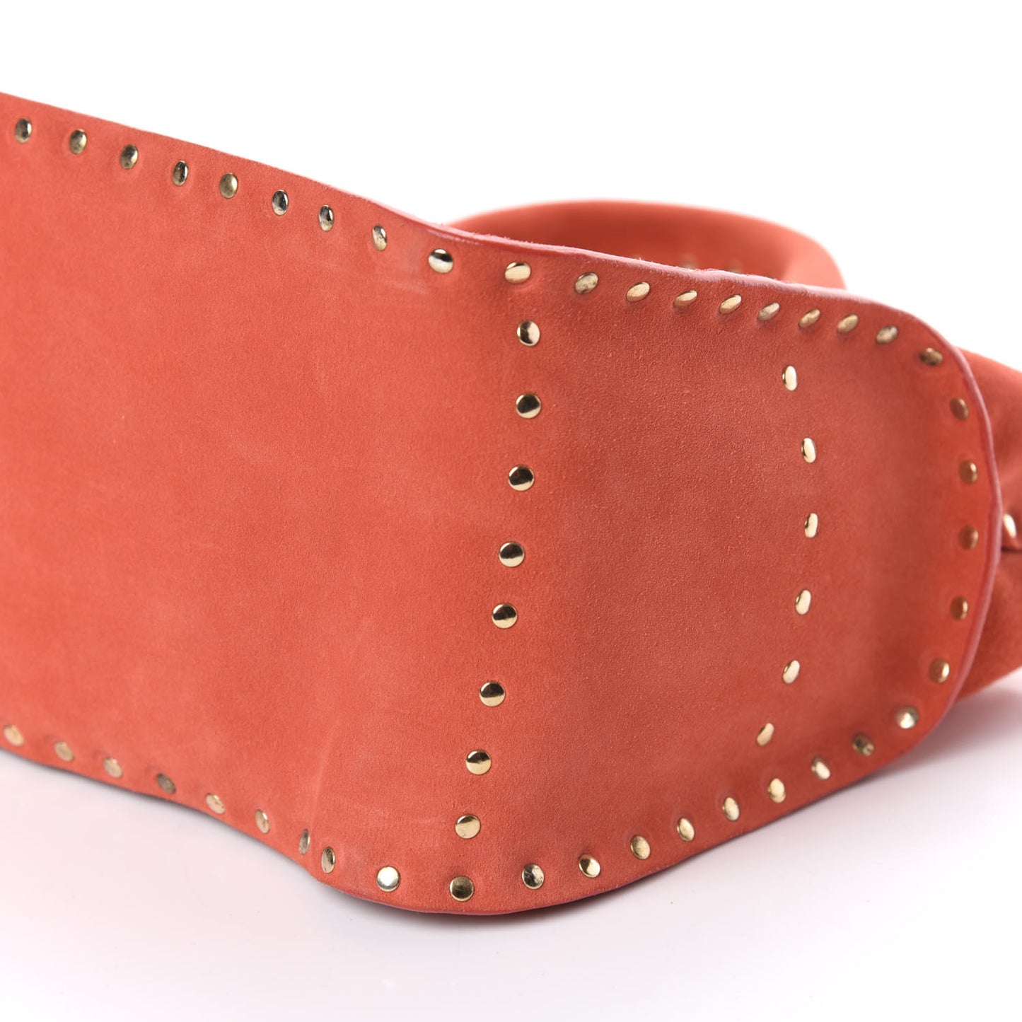 Suede Studded Boogie Satchel Red
