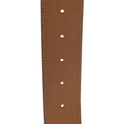 Gucci GG Supreme Monogram Matte Plutone Calfskin Double G 40mm Belt 100 40 Beige Ebony Camelia 4 of 4