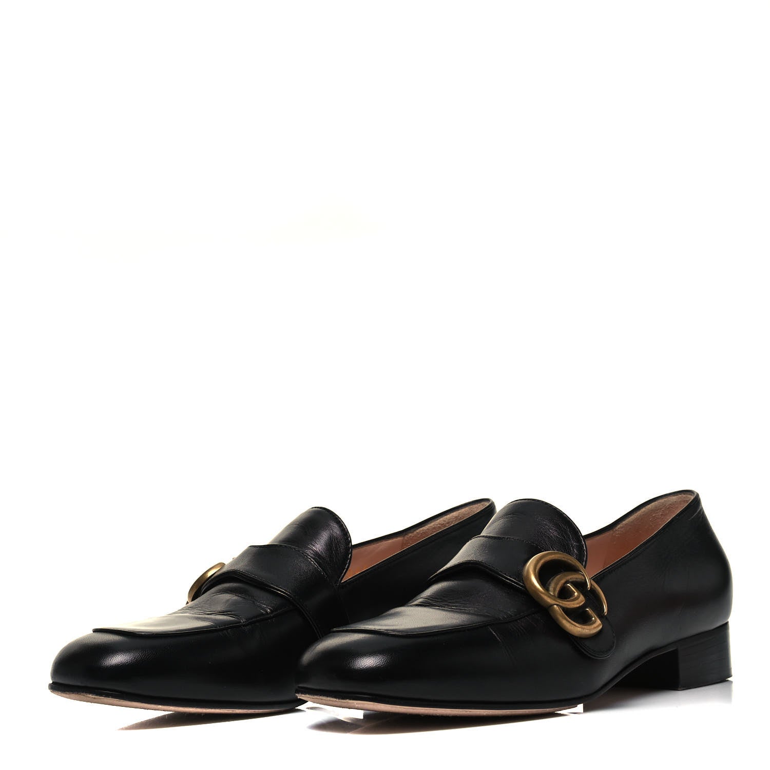 Gucci Malaga Kid Womens GG Marmont Loafers 36.5 Black 3 of 7