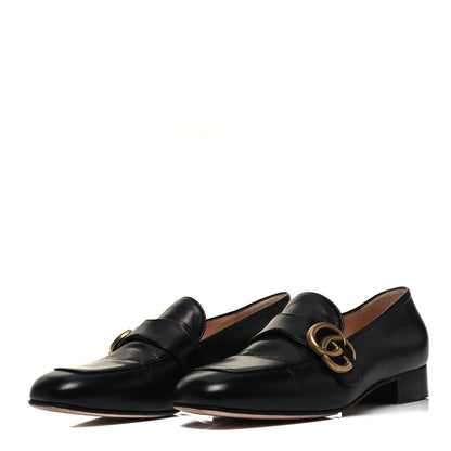 Gucci Malaga Kid Womens GG Marmont Loafers 36.5 Black 3 of 7