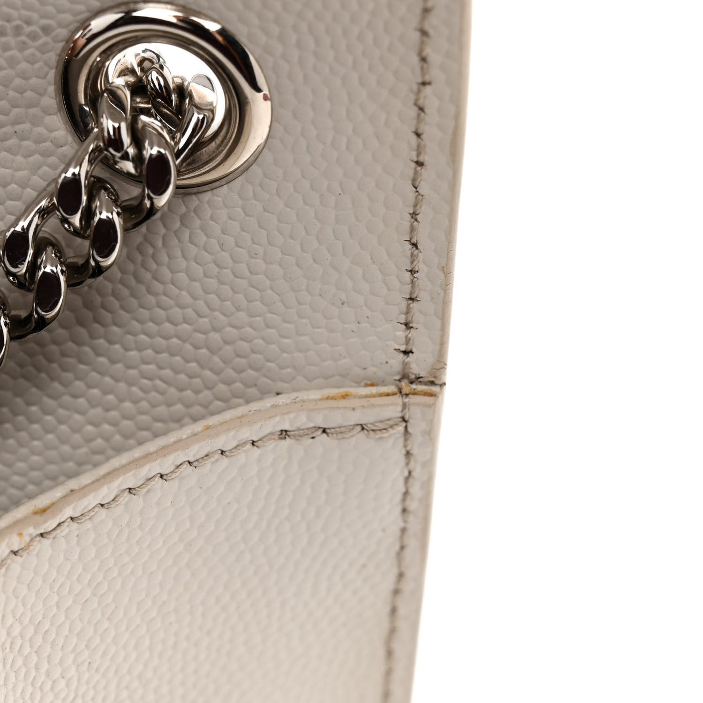 Grain De Poudre Medium Classic Monogram Kate Satchel Icy White