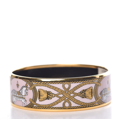 Hermes Enamel Printed Wide Grand Apparat Bracelet 70 3 of 5