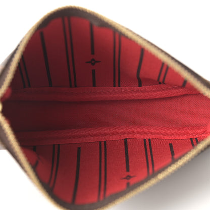 Louis Vuitton Damier Ebene Complice Trunks and Bags Mini Pochette Accessories Red 5 of 7