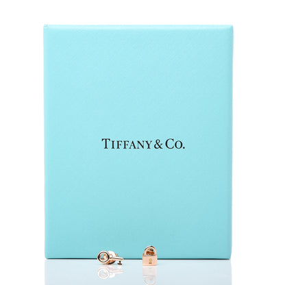 Tiffany 18K Rose Gold Mini Key and Lock Earrings 5 of 5