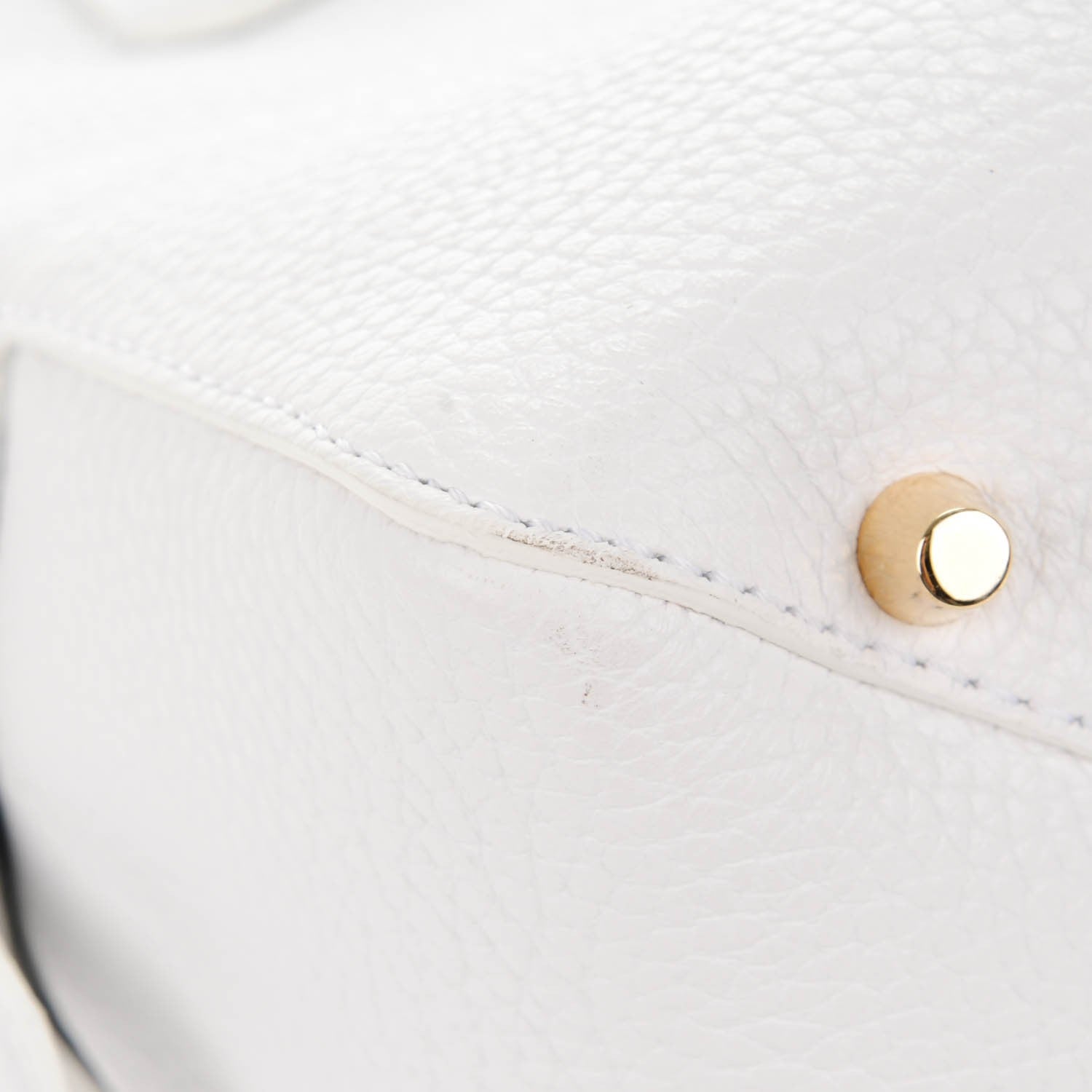 Burberry London Grainy Calfskin Small Greenwood Bowling Bag White 8 of 9