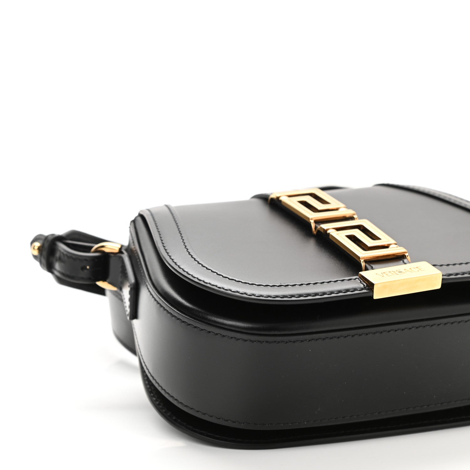 Versace Calfskin Small Greca Goddess Shoulder Bag Black 9 of 12