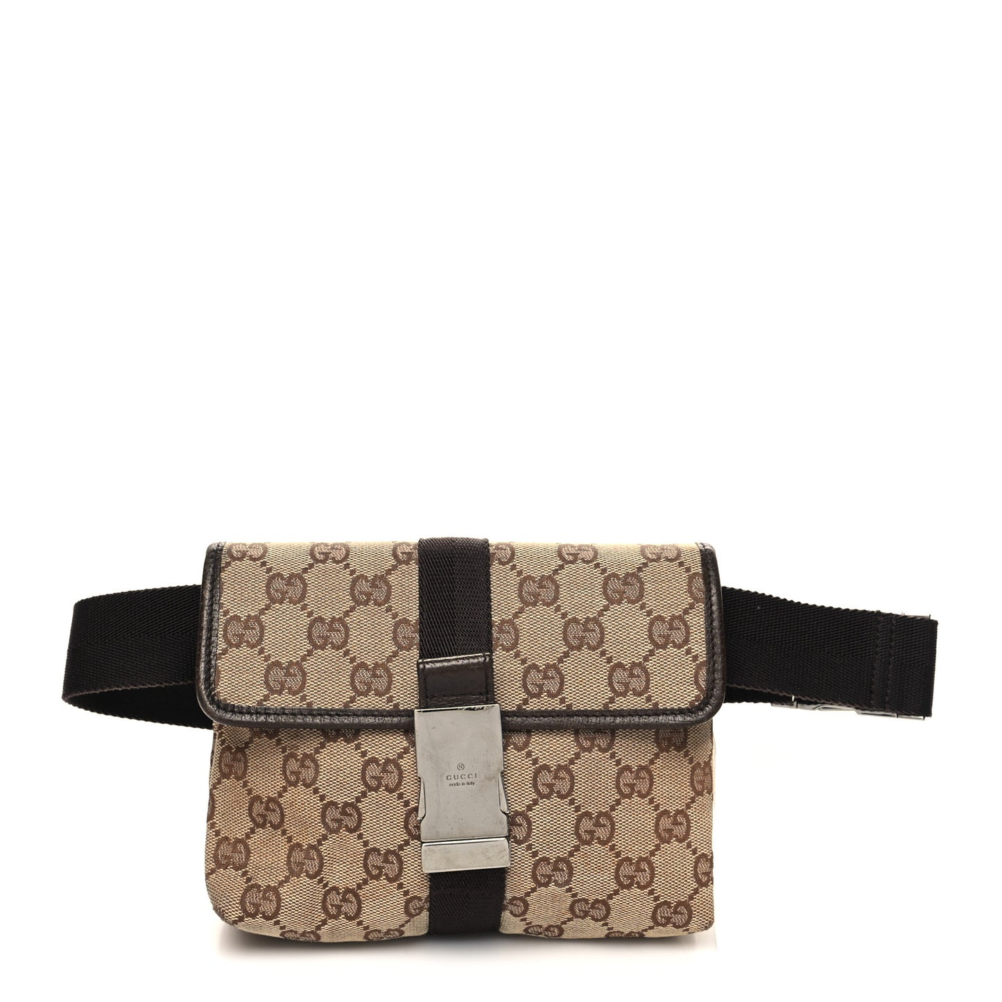 Monogram Waist Pouch Bag Dark Brown