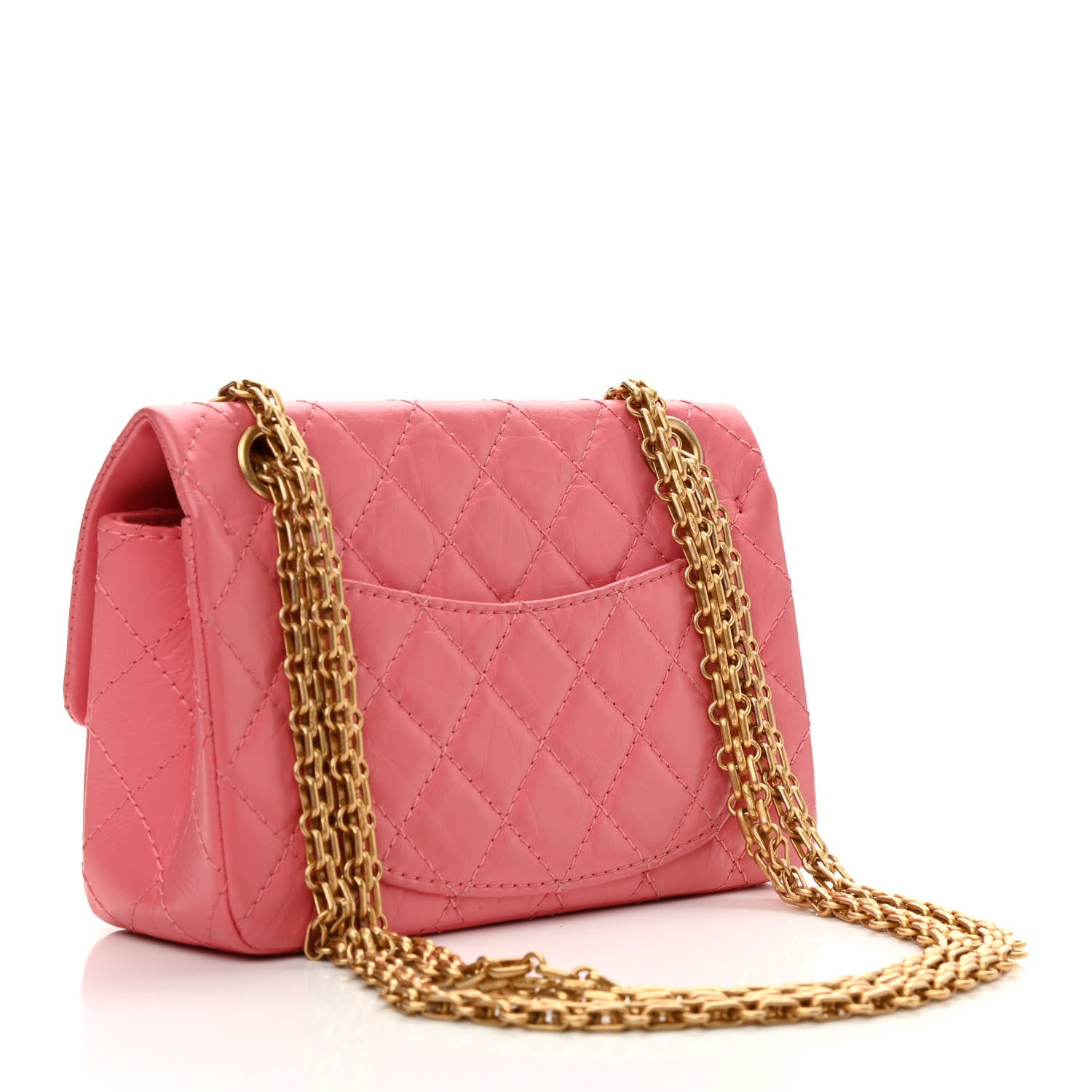 Chanel Aged Calfskin Quilted 2.55 Reissue Mini Flap Pink 3 of 9