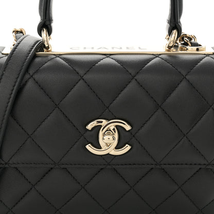 Chanel Lambskin Quilted Mini Trendy CC Dual Handle Flap Bag Black 9 of 12